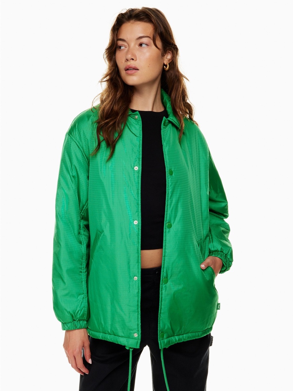 Aritzia TNA coaches puffer jacket green size S